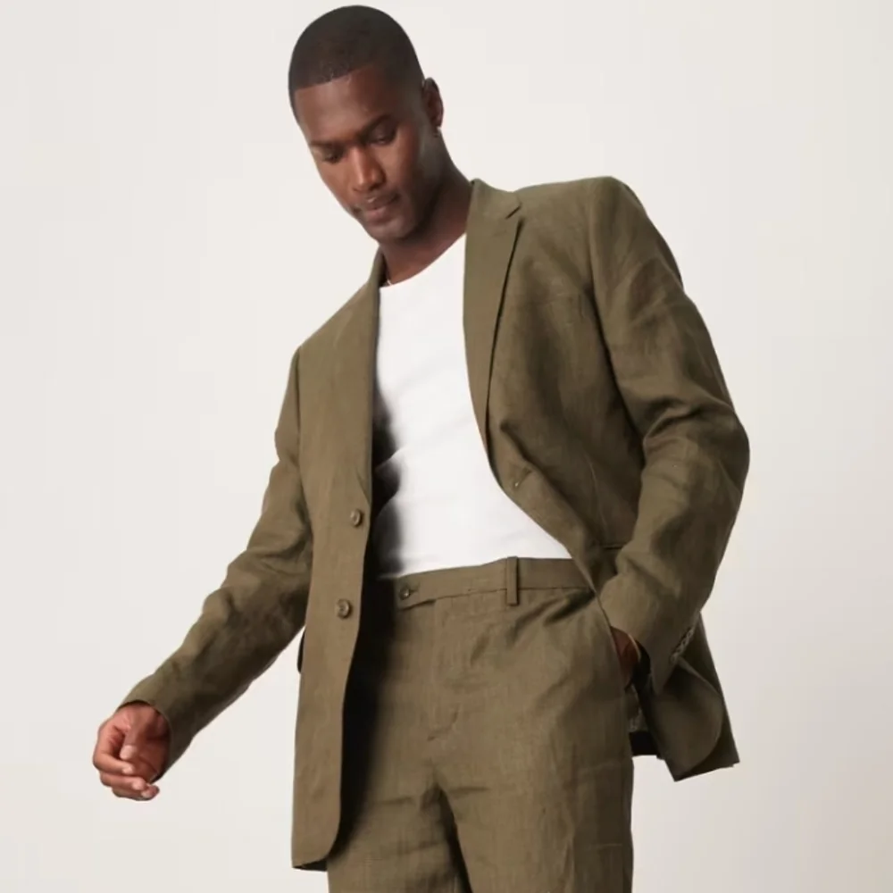 Mango Slim Fit Lyocell & Cotton‎ Blend Sport Coat Sz 42 Khaki